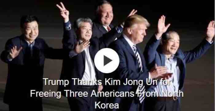VIDEO: Trump greets the 3 American Christians just freed from North Korea