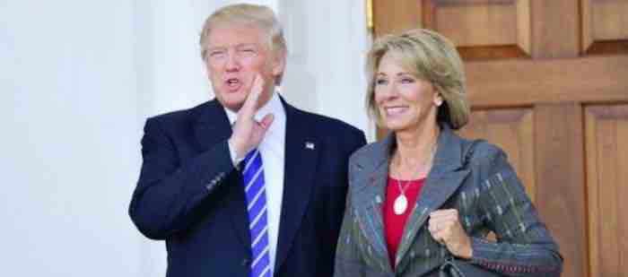 Oh yes: Betsy DeVos ponders letting local school districts use federal funds...to buy guns