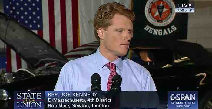 Rep. Joe Kennedy Was Primping Rather Than Drooling