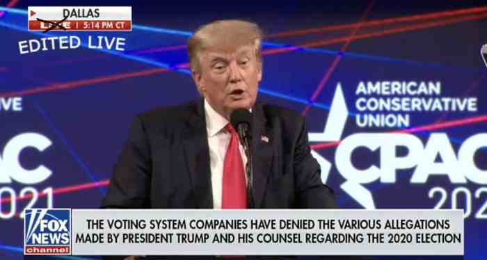 Fox Edits Trump’s CPAC Speech While Carrying It Live