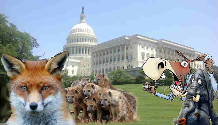 Foxy President Trump Outrunning Drooling Democrat Hyenas