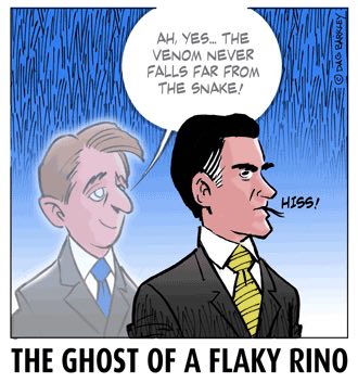 THE GHOST OF A FLAKY RINO,  Jeff Flake, Mitt Romney