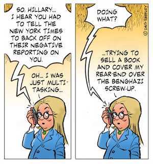 Hillary Clinton Multi-Tasking: Selling her book and covering her rear-end over Benghazi