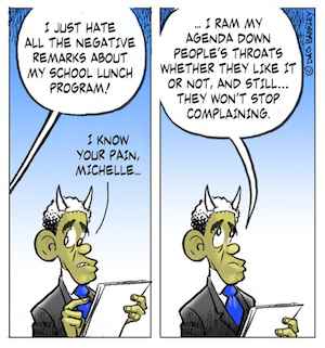 Barack and Michelle Obama and the School Lunch Program