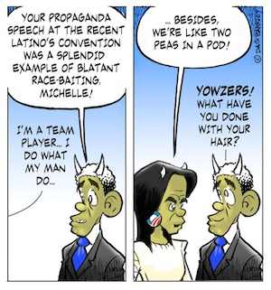 Barack and Michelle on her recent blatant race-baiting