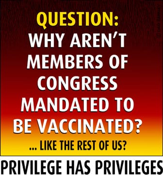 Why aren't Members of Congress mandated to be vaccinated?