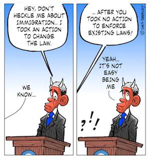 Obama: Don't heckle me about Immigration....I took an action to change the law.