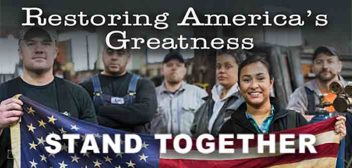 Restoring America's Greatness -- Stand Together
