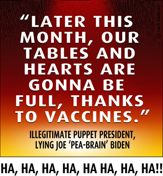 Illegitimate Puppet President Lying Joe 'Pea-Brain' Biden