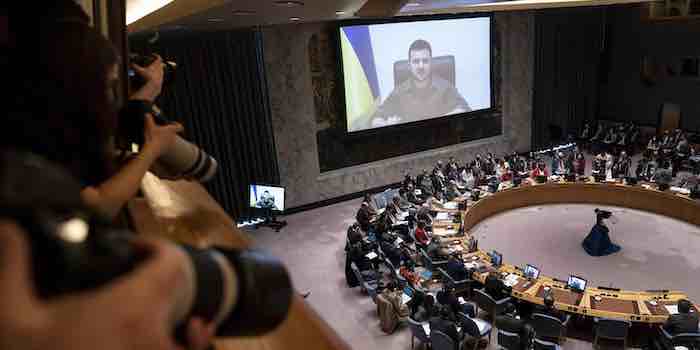 Ukraine’s President Addresses the UN Security Council and Recites Russia’s War Crimes