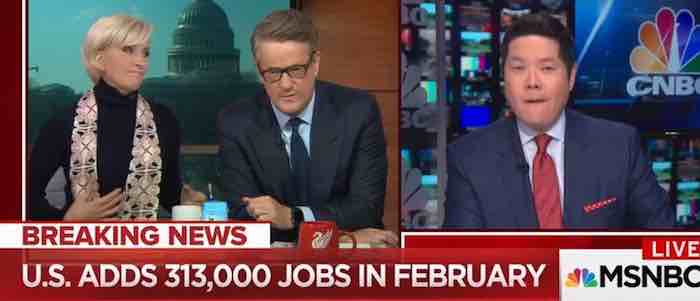 Frowny faces at MSNBC and CNN reluctantly heap praise on jobs numbers