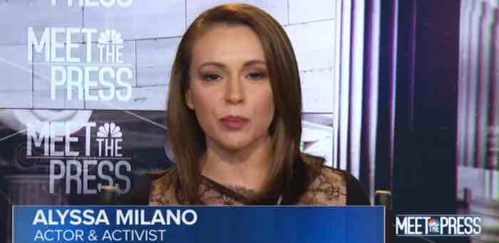 Alyssa Milano appears on Meet The Press, says #MeToo is 'defining what due process looks like