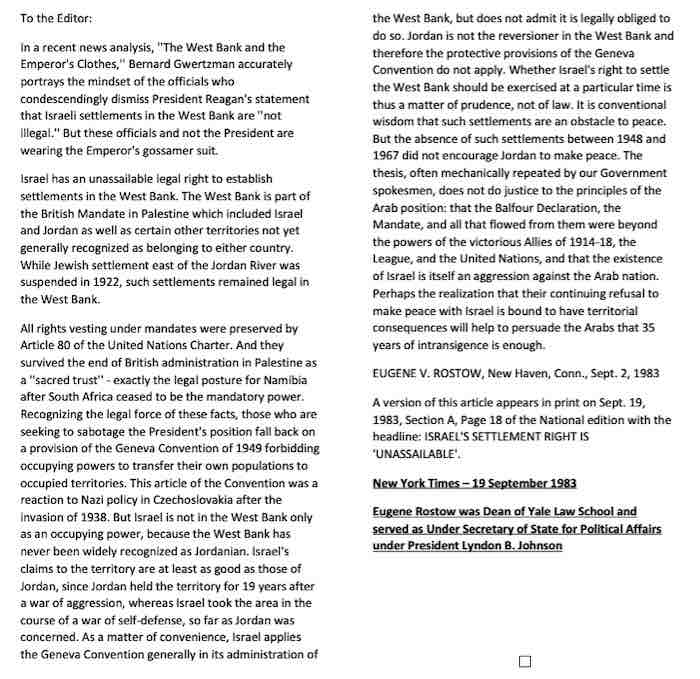 Jewish People's Inalienable Right
