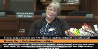 Paralympian tells MPs Veterans Affairs offered her assisted death