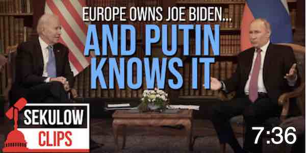 Whatever The Europeans Want Is The Biden Policy