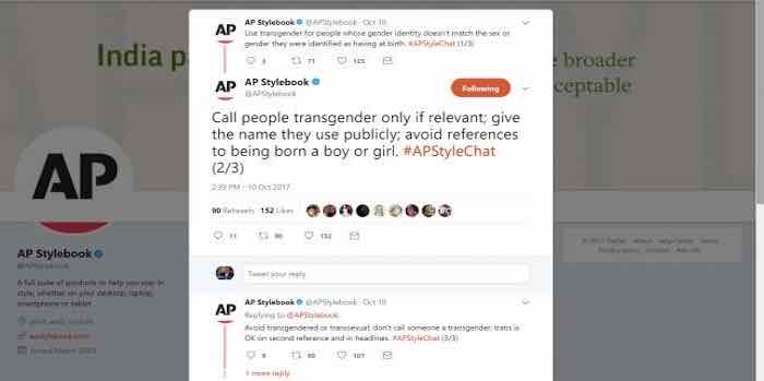 New AP Stylebook requires journalists to lie about transgenders