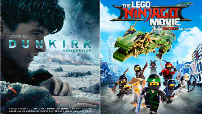 Dunkirk soars onto 4K disc - while LEGO's ninja flick plummets