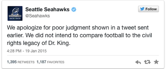 Seahawks' quote of MLK cues massive freakout