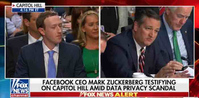 Watch Ted Cruz question Mark Zuckerberg about the censoring of conservatives on Facebook