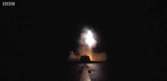 WATCH: Allied cruise missiles launch as airstrikes on Syrian chemical weapon sites begin