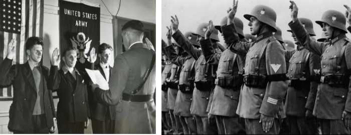 German and American Military Surrender to a Political Ideology,