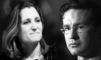 Liberal Chrystia Freeland, Conservative Pierre Poilievre