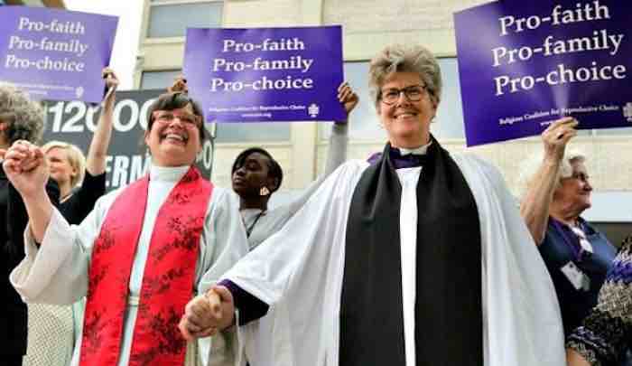 Raging Pro-Abortion Activists Behind the Pulpits