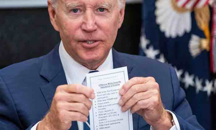 Ditzy Biden Inadvertently Shows Cheat Sheet—Photographed by Media