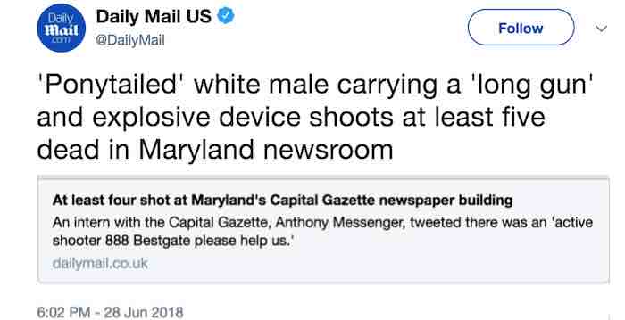MSM, Social Media already blaming Trump for Annapolis targeted killings