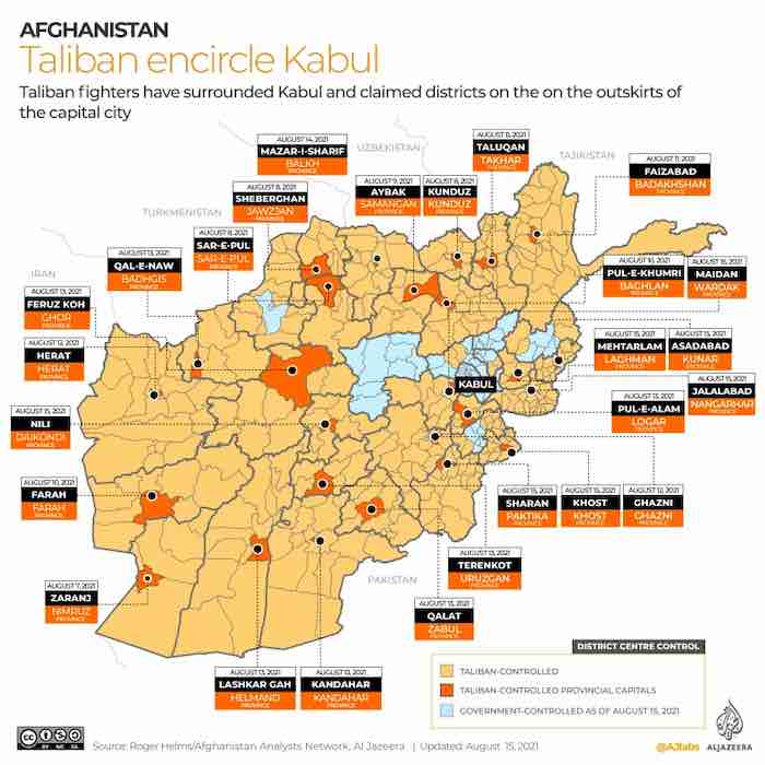 Taliban captures afghan provincial capitals