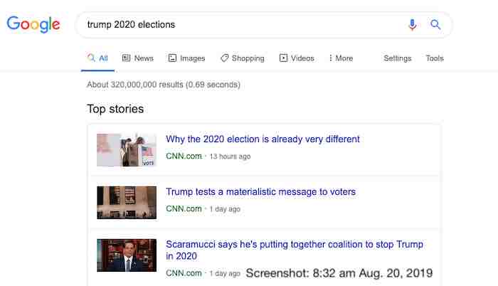 Google Screenshot Aug.20, 2019