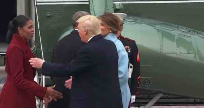 Michelle Obama’s Judas Kiss to Melania Trump on Inauguration Day 2017