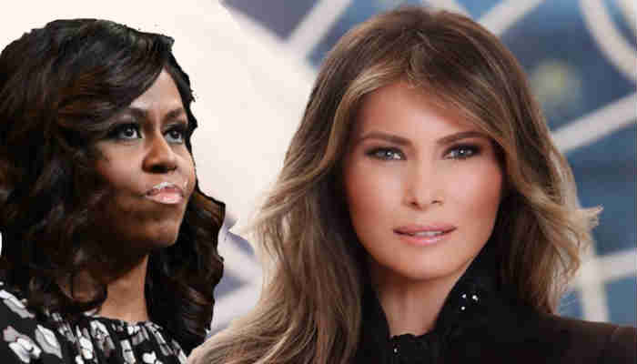 MICHELLE IS ADMIRED WHILE MELANIA IS IGNORED