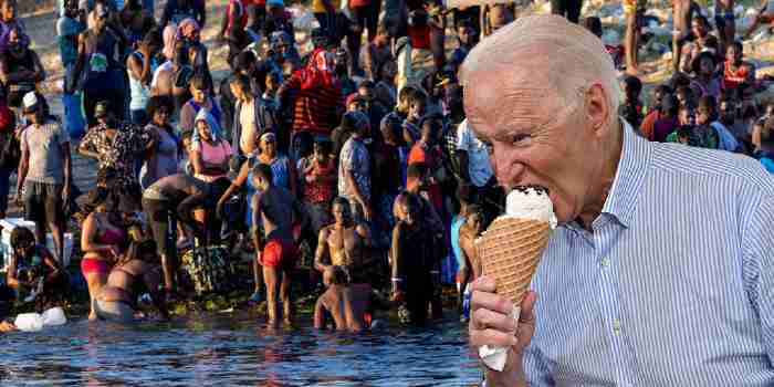 BIDEN IS TOO BUSY FOR BORDER, BUT NOT FOR ICE CREAM