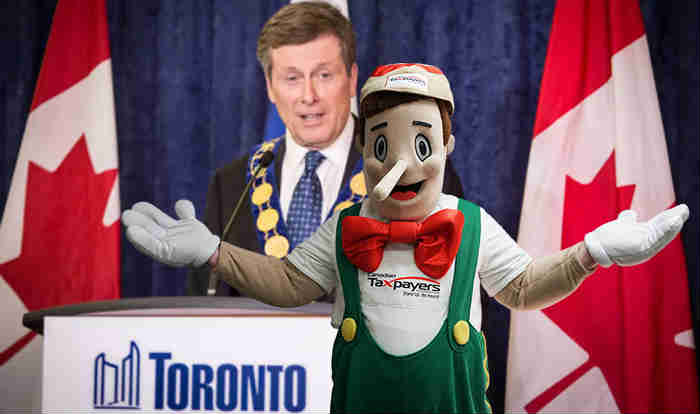 Toronto Mayor John Tory and Canadian Taxpayer Federation's Fibber