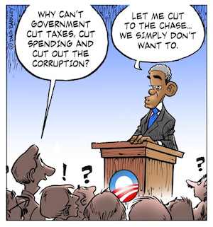 Obama on cutting taxes, spending, corruption