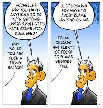 Michelle did you have anything to do with getting Jussie Smollett's Hate Crime Hoax dismissed?
