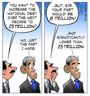 Obama's Budget:  Increasing the debt to 25 Trillion Dollars