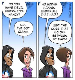 Obama and Nancy Pelosi and Devil Horns