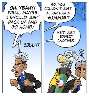 Obama fielding a reporters failure question