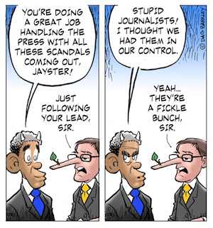 Obama, Jay Carney and the Scandals, Stupid Journalists