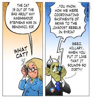 Hillary Clinton, Obama and Benghazi Scandal, Shipments of Arms to Jihadist Rebels in Syria