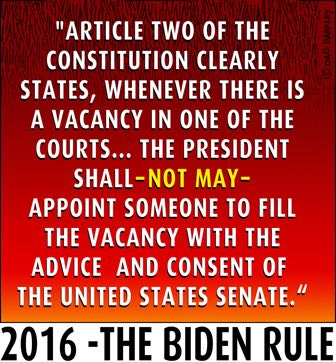 Supreme Court Pick: 2016--The Biden Rule