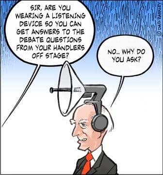 Sir, Are you wearing a listening device?