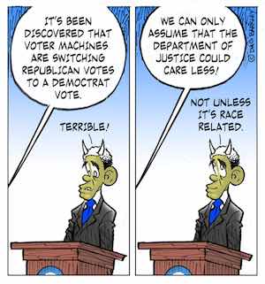 Obama and voting machines switching Republican votes