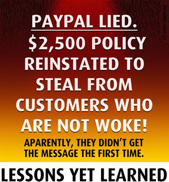PayPal Lied--Lessons Yet Learned