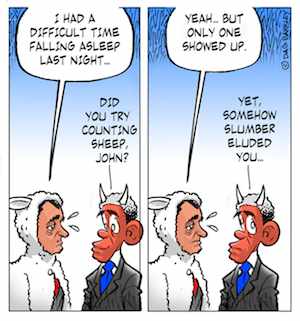 Obama, Boehner and counting sleep