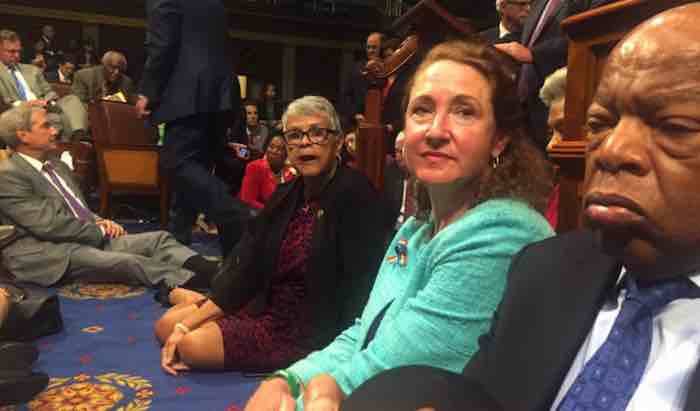 An example of today's Democrat not getting their way, sitting on the floor, pouting like children