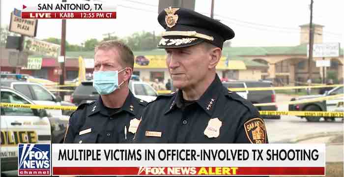 San Antonio police officer shot in hand; 2 suspects dead, third injured ...