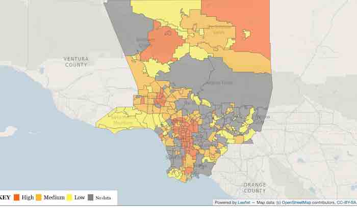 L.A.'s 272 neighborhoods crime ranking